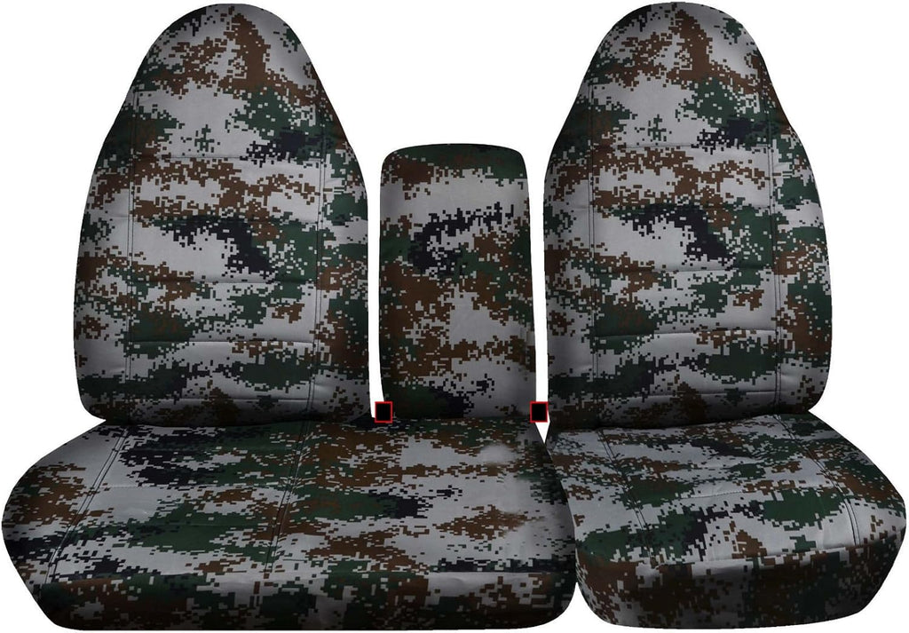 Camo Truck Seat Covers Gray P387088