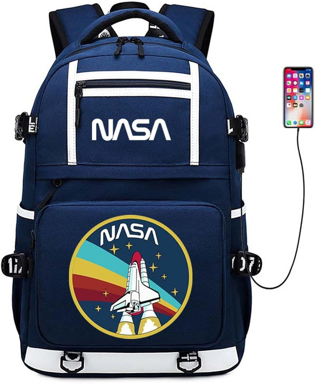 NASA Astronaut USB Backpack Laptop Bag N497