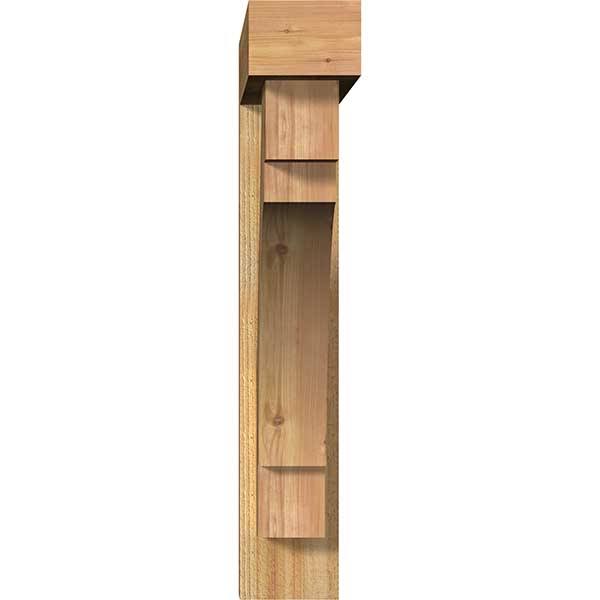 Western Red Cedar Rough Sawn Bracket with Offset Brace G685286