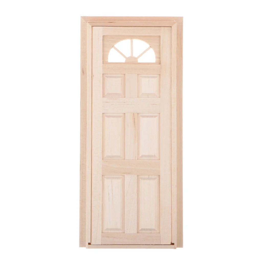 Unpainted Wooden Exterior Door with Frame A17882