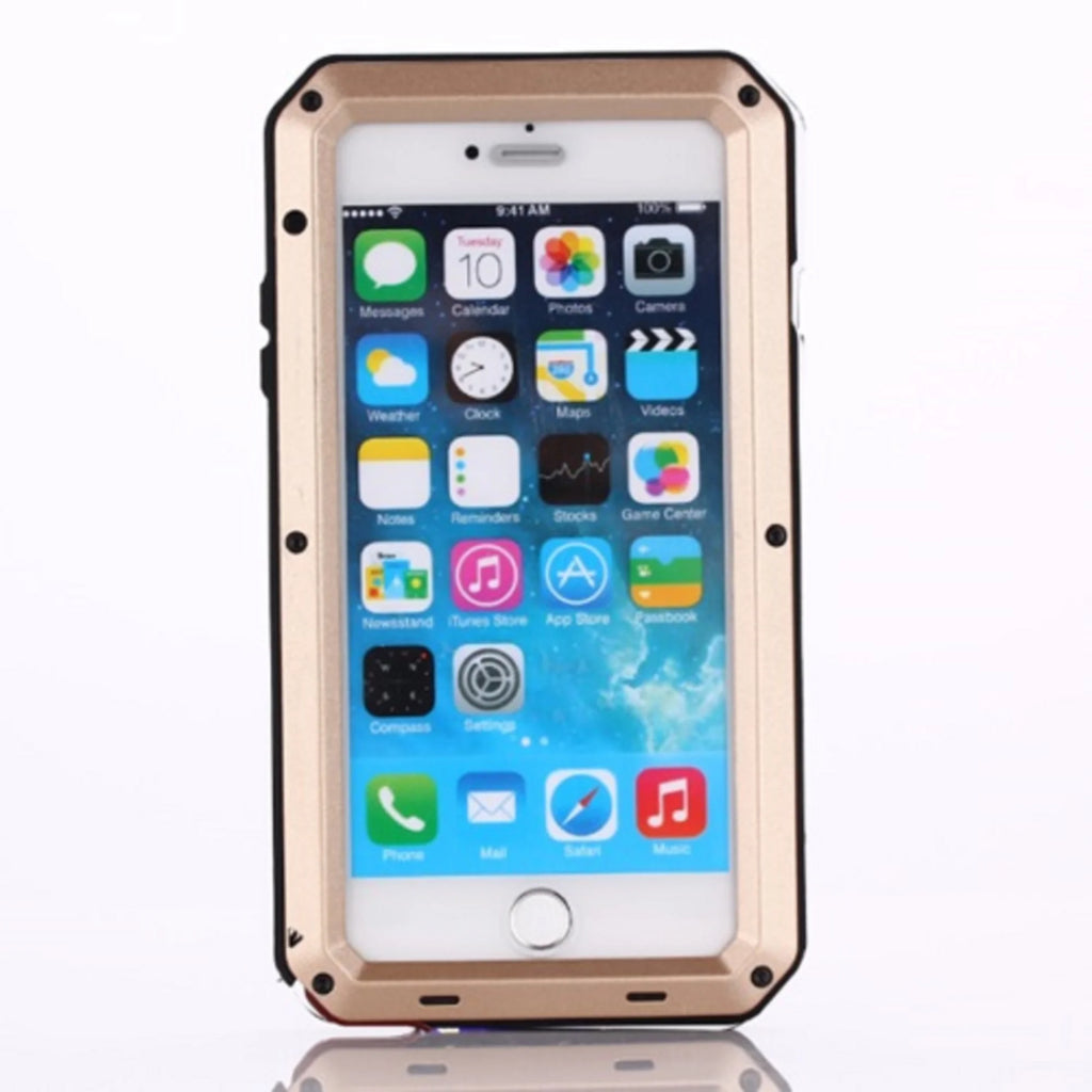 Aluminum Metal iPhone 8 Case (Gold) Shockproof Scratch Resistant Protection F2523
