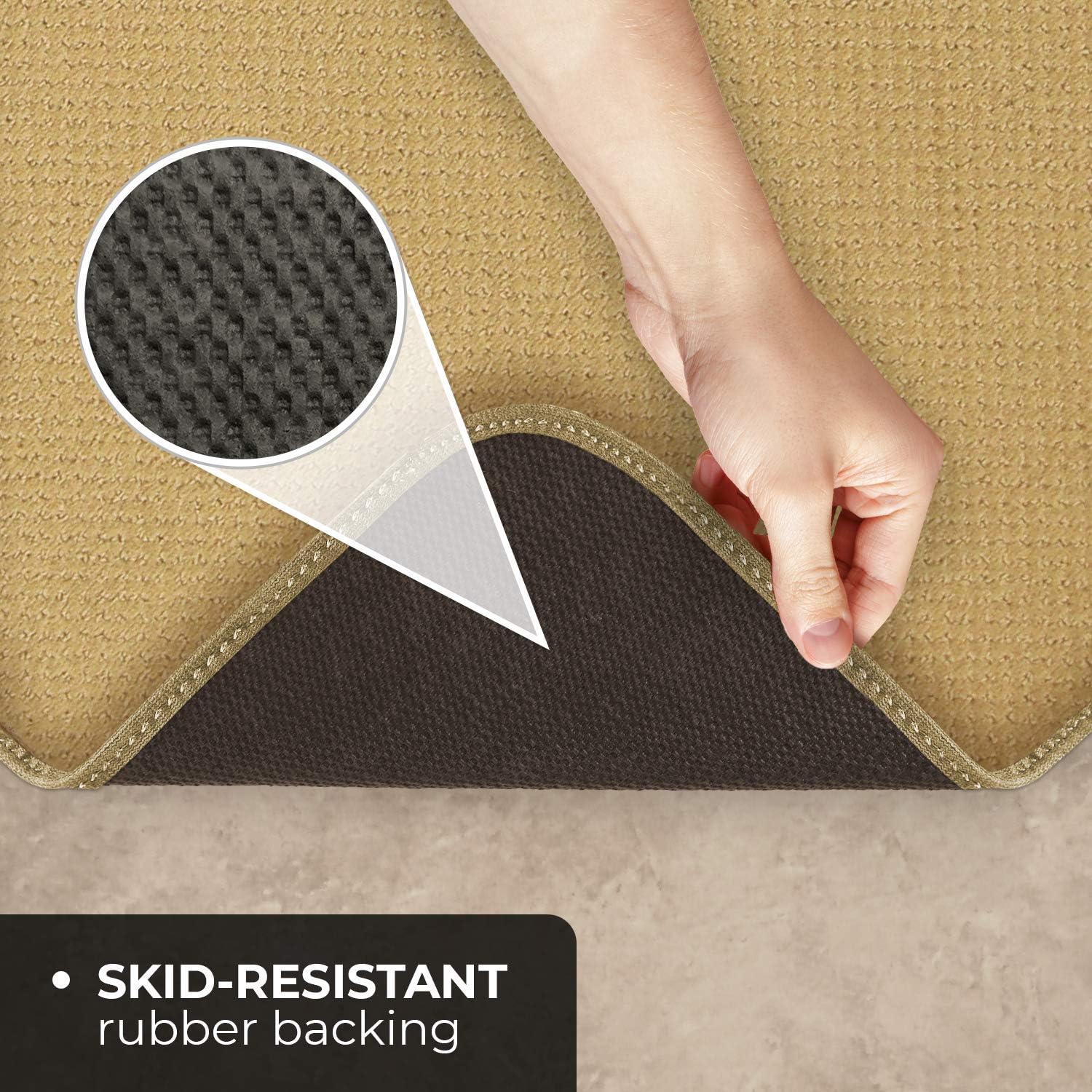 Skid-Resistant Carpet Runner - Camel Tan - 8 Feet X 27 Inches C397