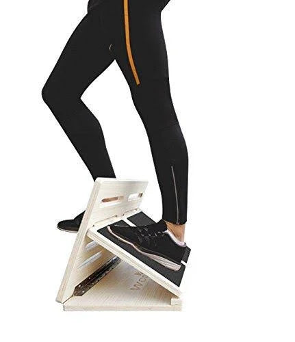 Wooden Slant Board for Calf Stretching, Adjusts to 4 Positions, Non-Slip Surface and Base Q4705
