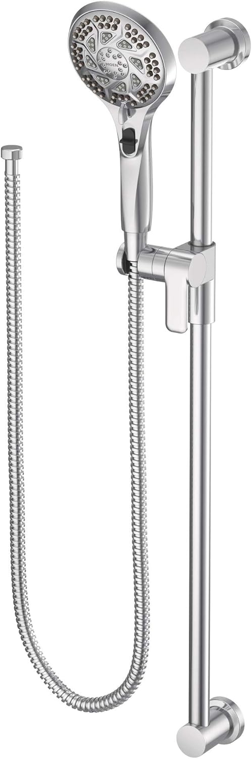 Chrome 5-Function Handshower with Slide Bar and Hose G66640