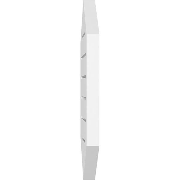18x22W x 18x22H Vertical Peaked Surface Mount PVC Gable Vent 4/12 Pitch K780