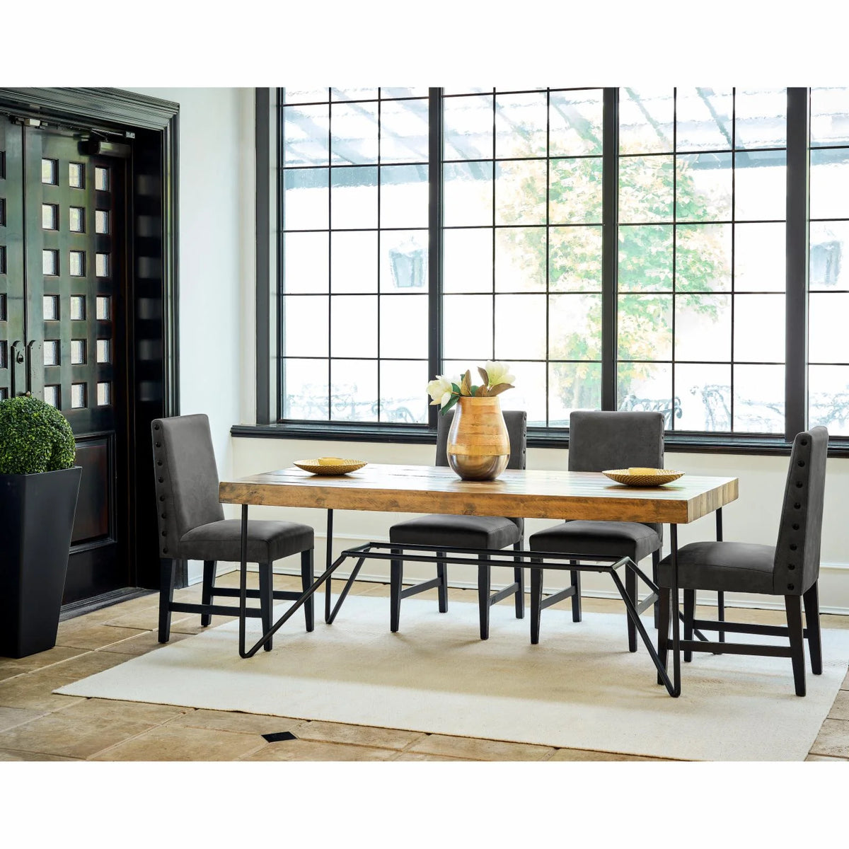 Gray Side Chair Set Z8092