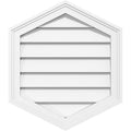 18x22W x 18x22H Vertical Peaked Surface Mount PVC Gable Vent 4/12 Pitch K780