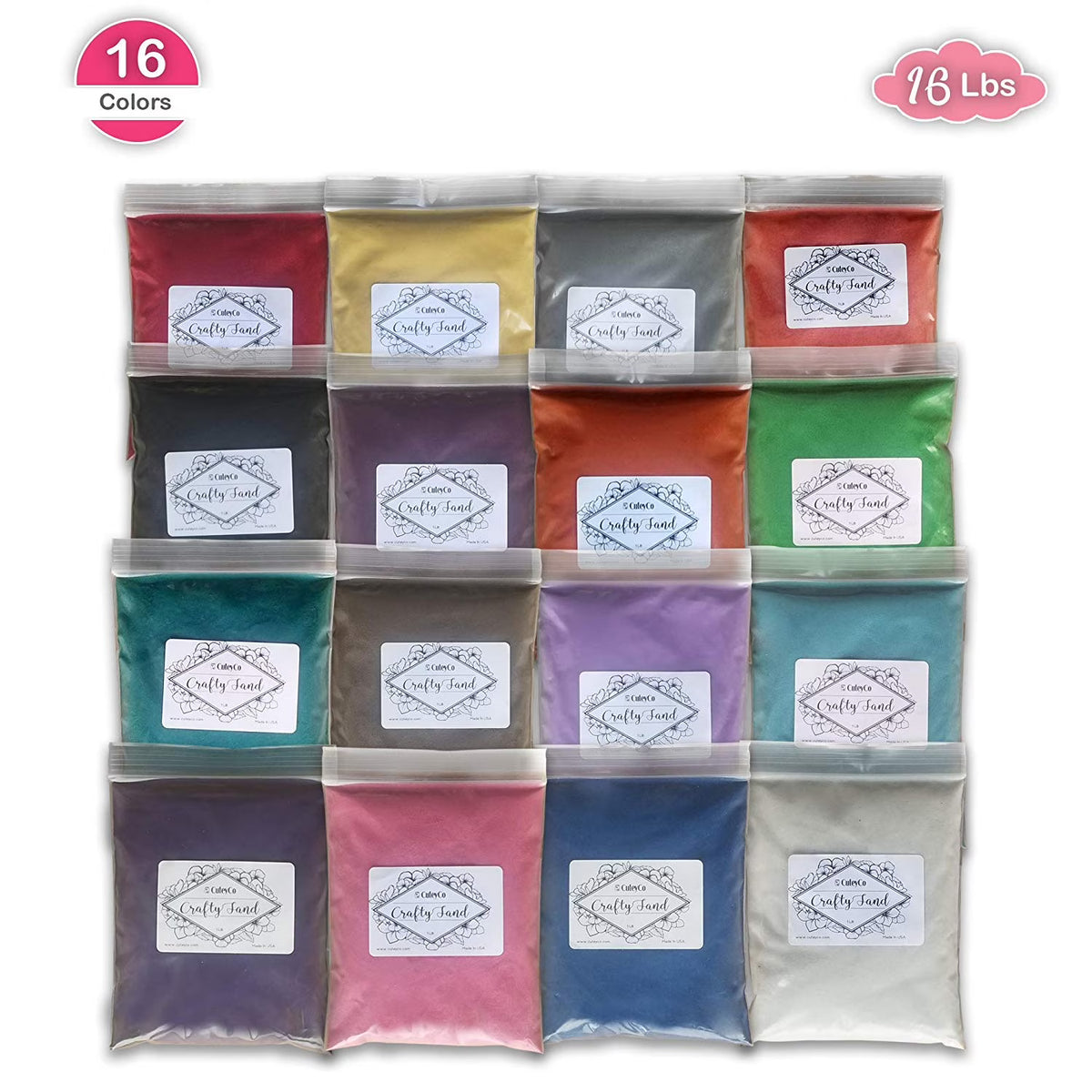 16 lbs 16 Colors Kids Play Sand R9054