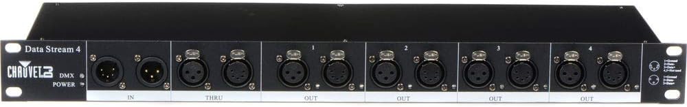 DMX-512 Optical Splitter with 4 XLR-XLR Cable Bundle W5428