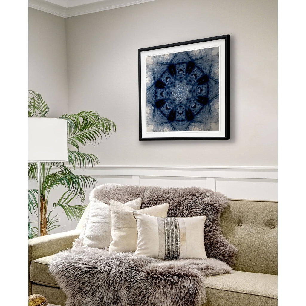 Indigo Framed Giclee Print 38x38 B52805