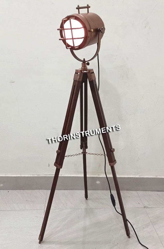 Antique Marine Tripod Floor Lamp Z931