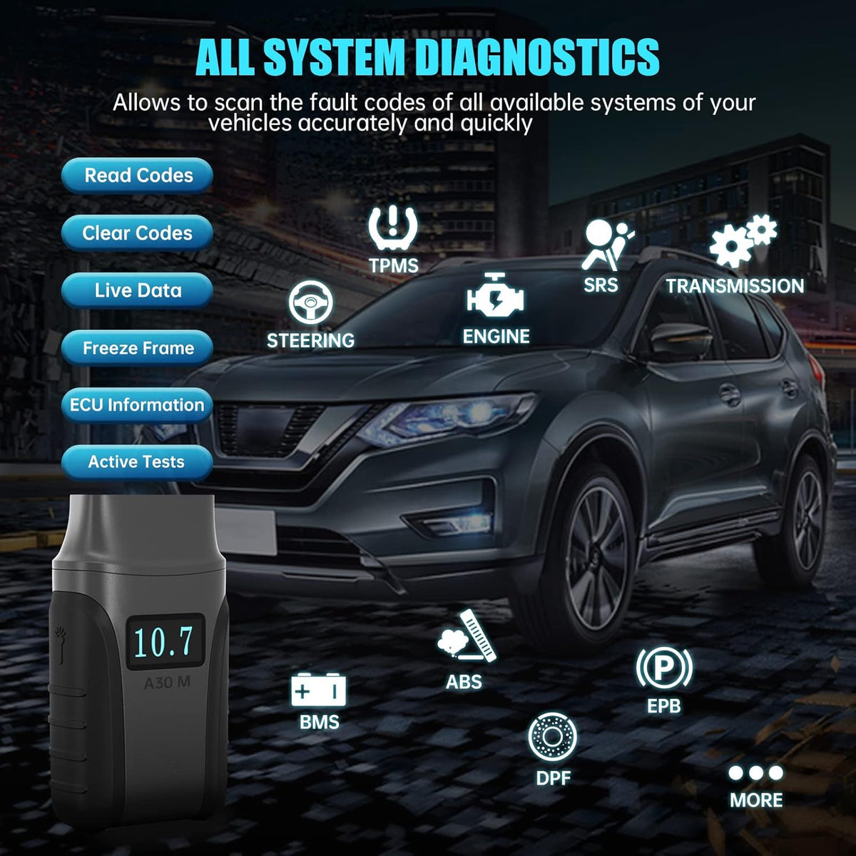Wireless OBD2 Scanner with All Systems Diagnostics C79627