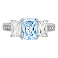 18k White Gold Three-Stone Ring W307