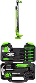 39-Piece Home Hand Tool Kit and 48-Inch Heavy Duty Farm Jack L54777