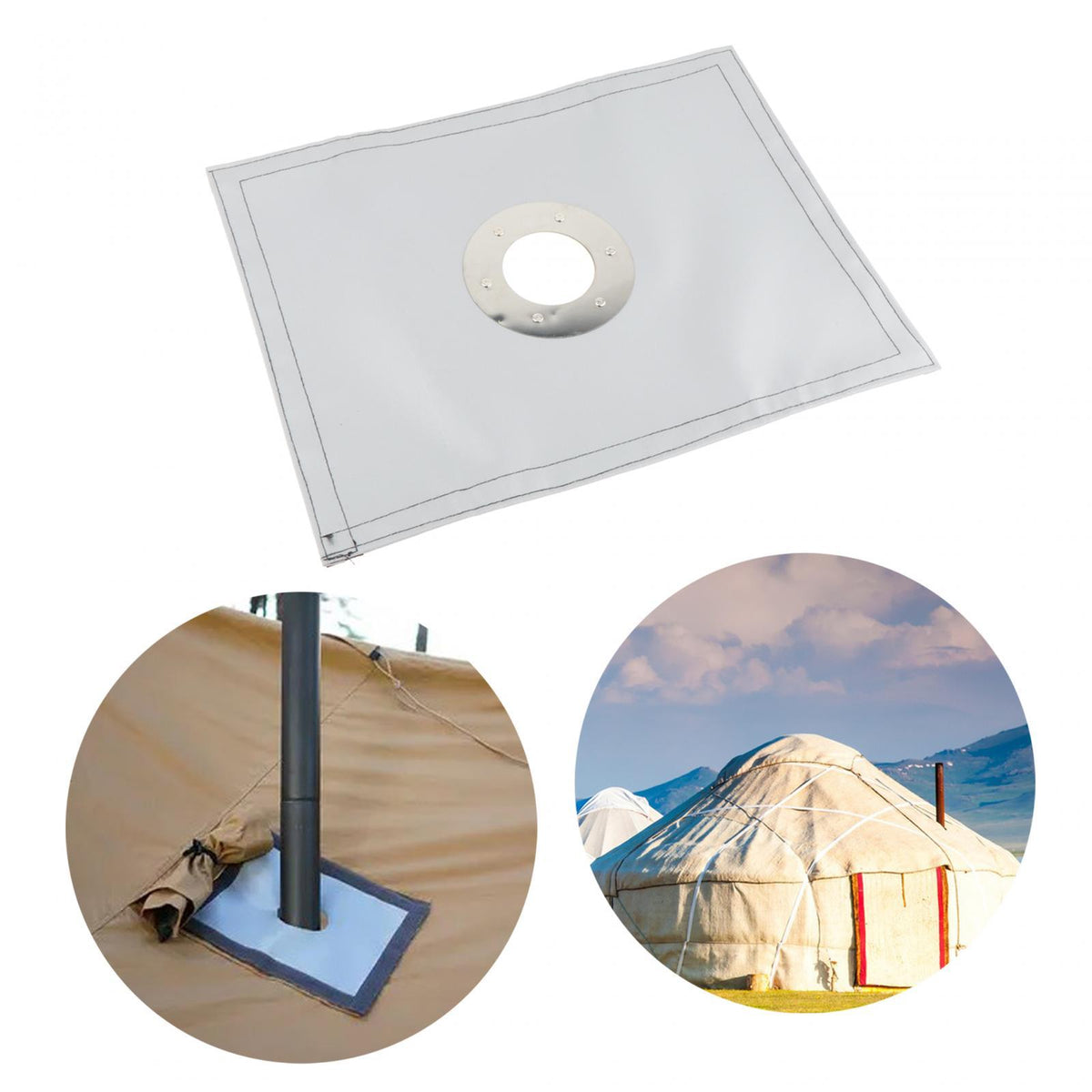 Fireproof Waterproof Hot Tent Jack for Chimney 8.5cm D77719