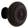 Pair of Estate Knob Without Rosette Distressed Oil-Rubbed Bronze D812
