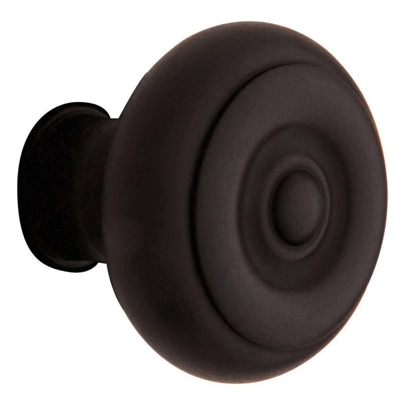 Pair of Estate Knob Without Rosette Distressed Oil-Rubbed Bronze D812