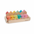 Rainbow Wooden Houses and Cubes X997
