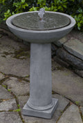 Alpine Stone Birdbath Fountain J8281