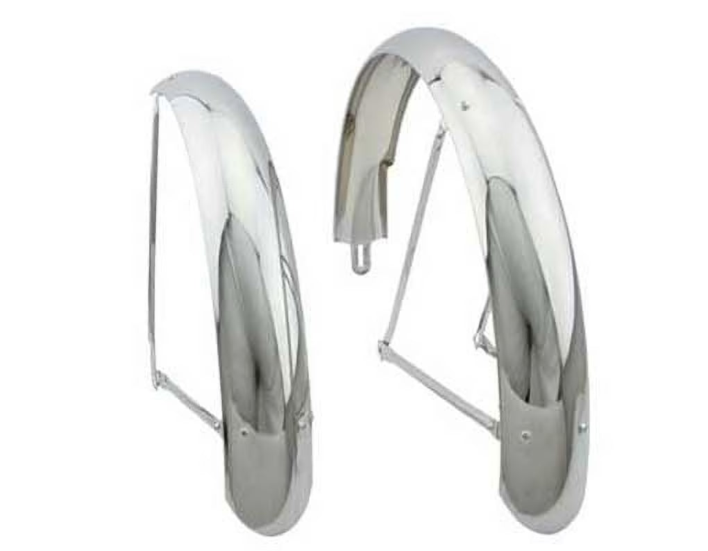 24" Chrome Adjustable Balloon Fender Set L379454