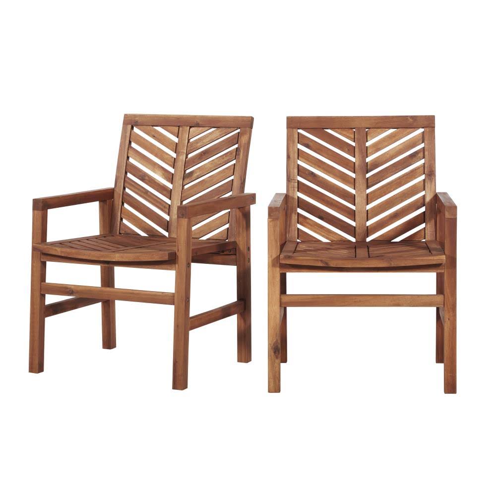 Brown Wood Frame Stationary Conversation Chair with Slat Seat H50298