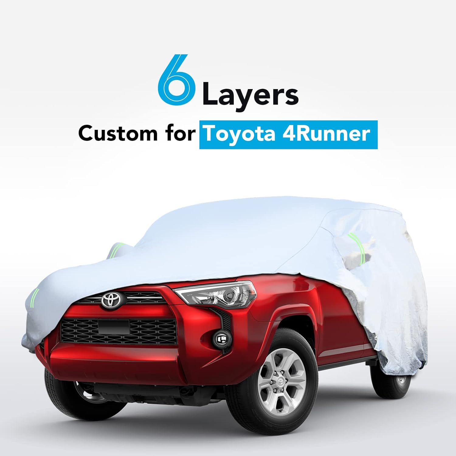 6 Layers All Weather Waterproof Outdoor Full Exterior Car Cover with Zipper M116