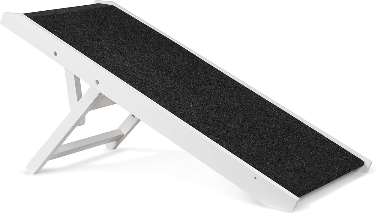 White Wooden Folding Dog Ramp for Small Dogs or Cats, Pack of 2 L8414
