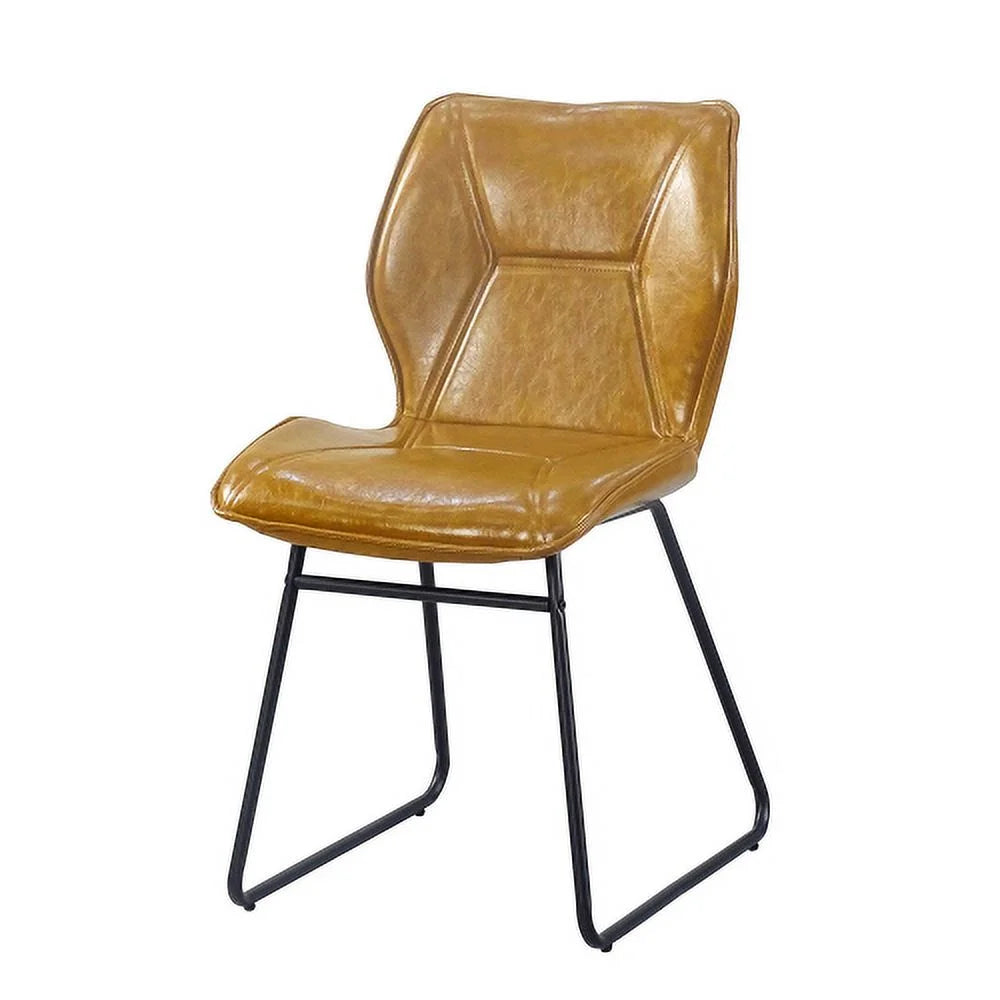 Brown PU Cushion Seat Back Side Chair, Set of 2 K3223