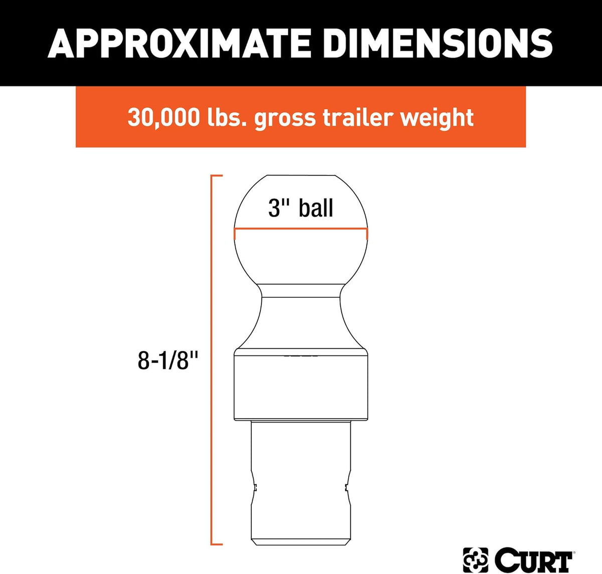 30K Factory Style 3-Inch Gooseneck Ball W476939