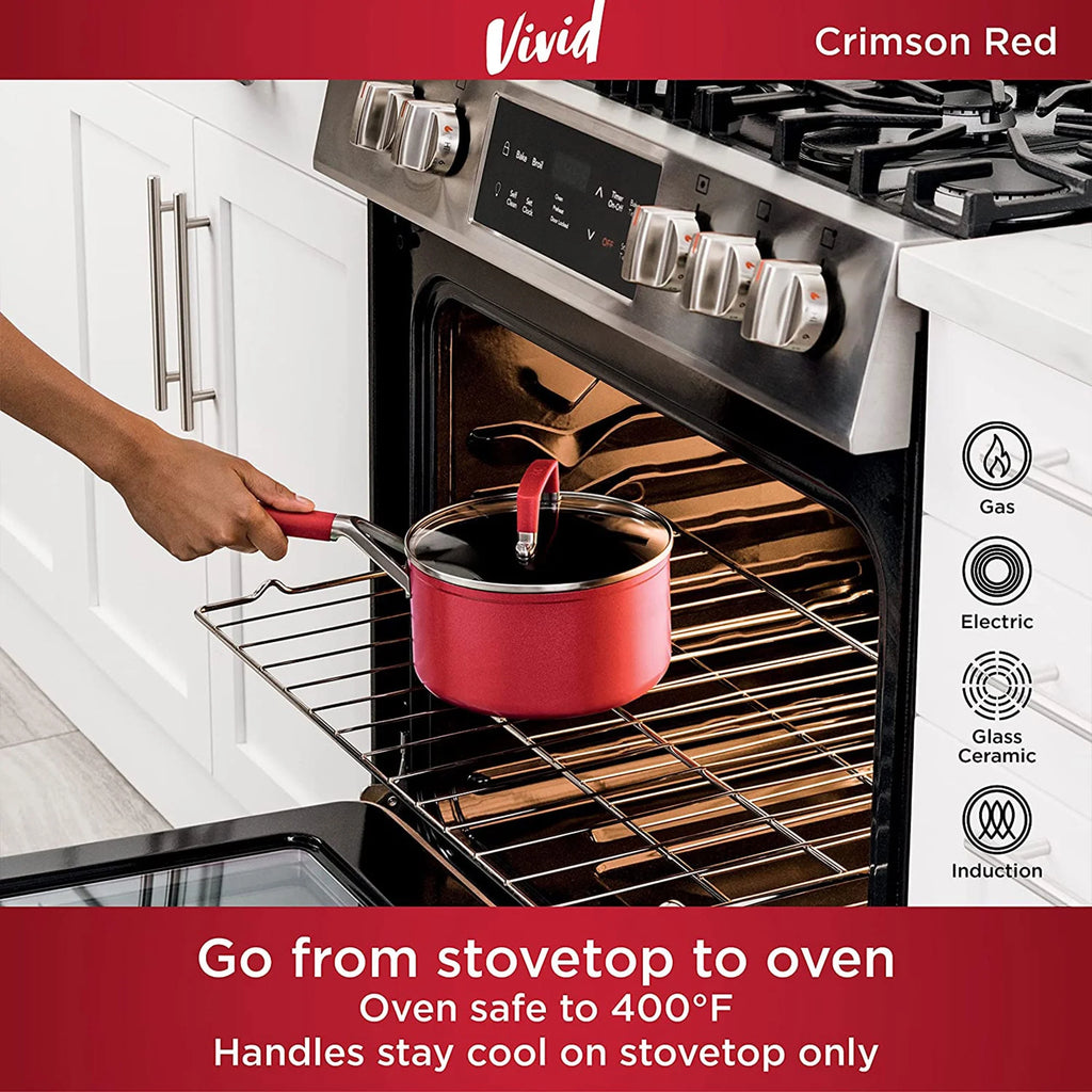 Crimson 2.5 Quart Saucepan with Lid P3965