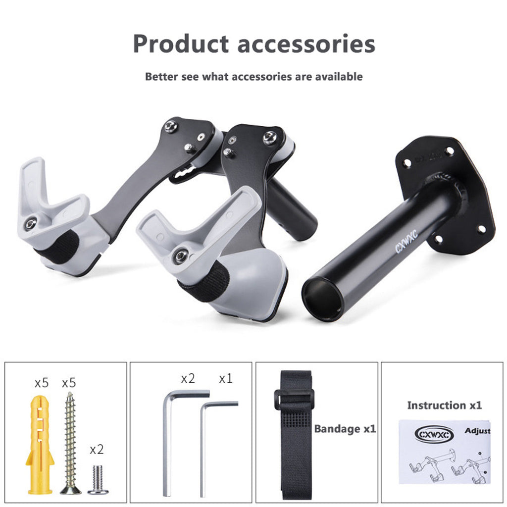 Bike Wall-Mounted Vertical Garage Storage Horizontal Adjustable Hook O109