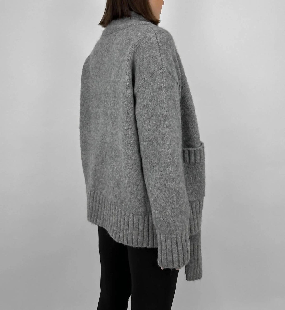 Chunky Knit Scarf Cardigan P990496