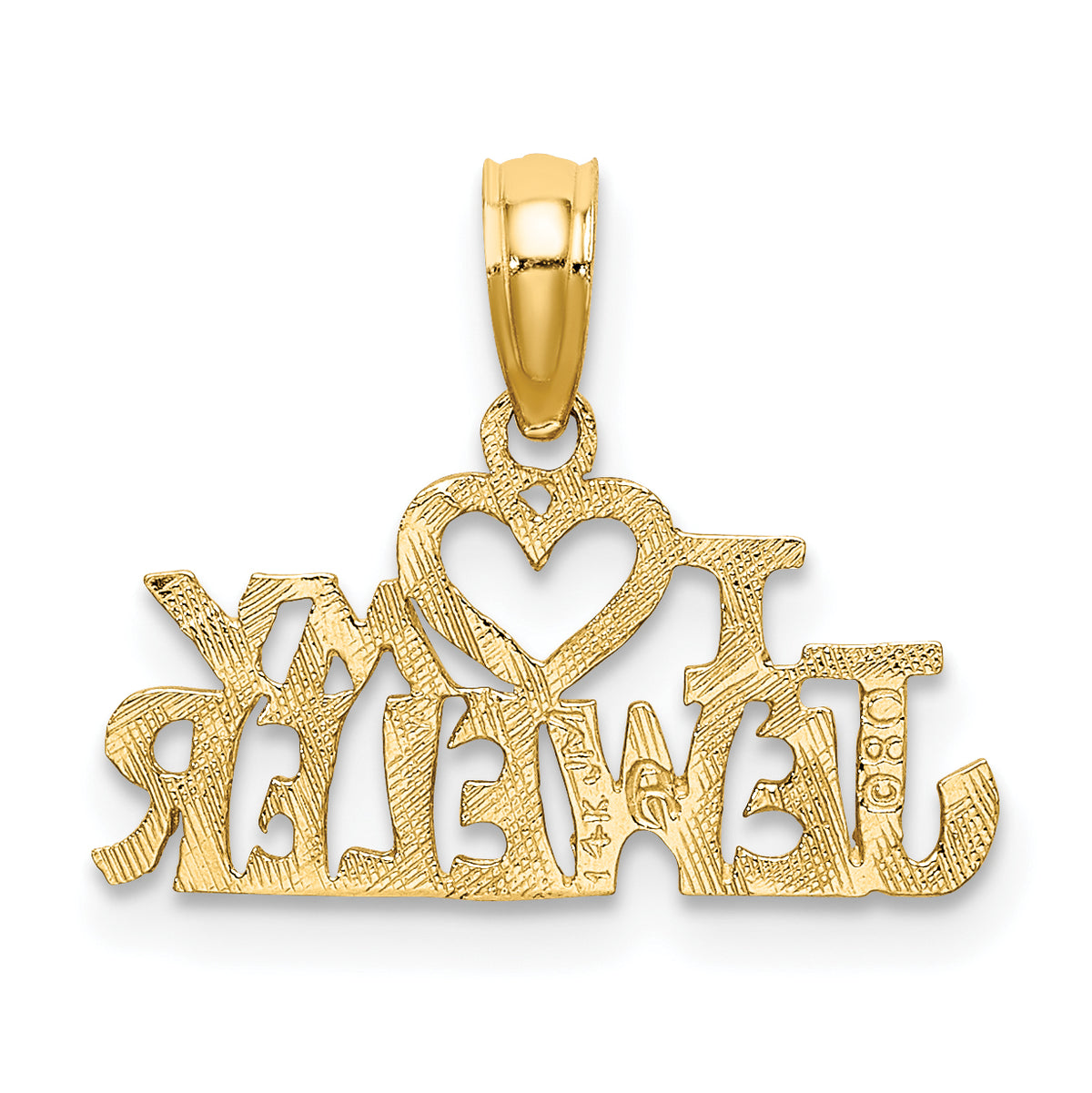 10K Yellow Gold Pendant Charm with 14K Yellow Gold Rope Chain Necklace 16'' Y218761