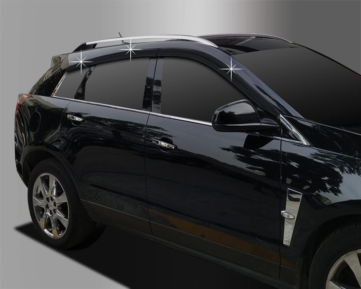 Dark Smoke Side Window Vent Visor 6 Piece Set P8583