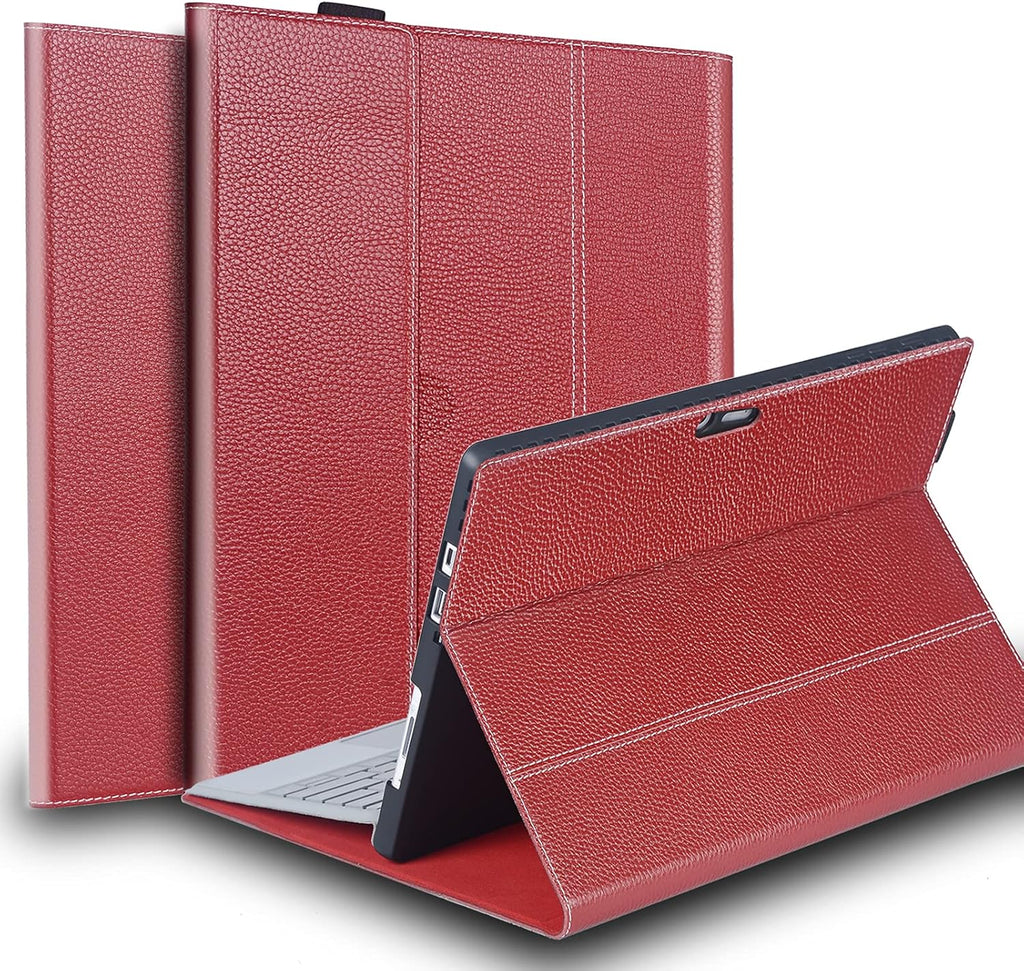 Wine Red Leather Cover for Surface Pro 12.3inch Tablet, Pack of 2 U176794