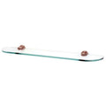 24x22 Glass Shelf with Brackets Satin Nickel D70595