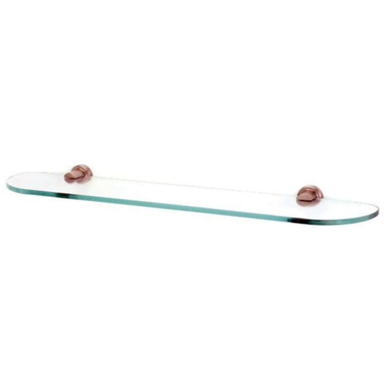 24x22 Glass Shelf with Brackets Satin Nickel D70595
