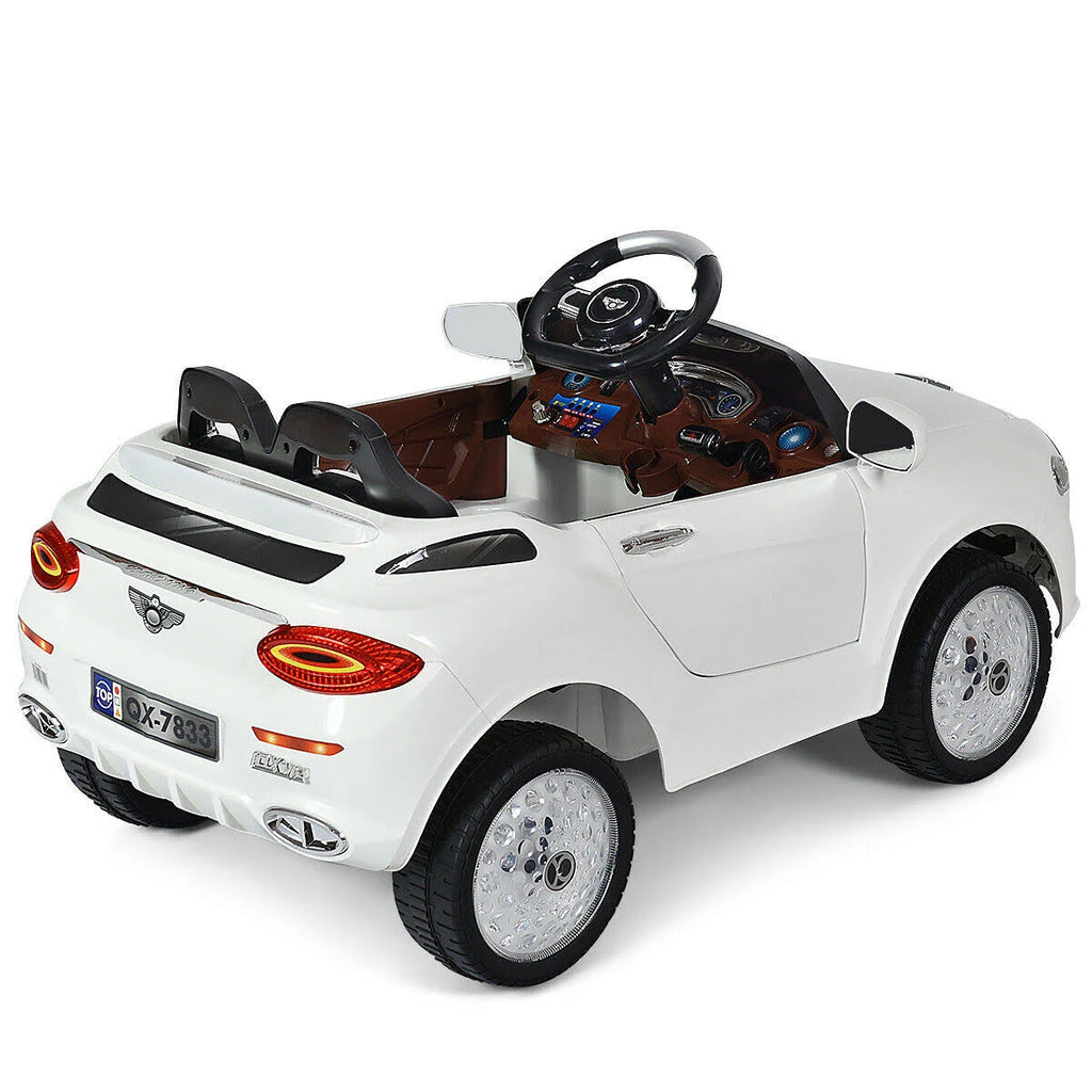 White Kids Ride on Car with Remote Control U9645