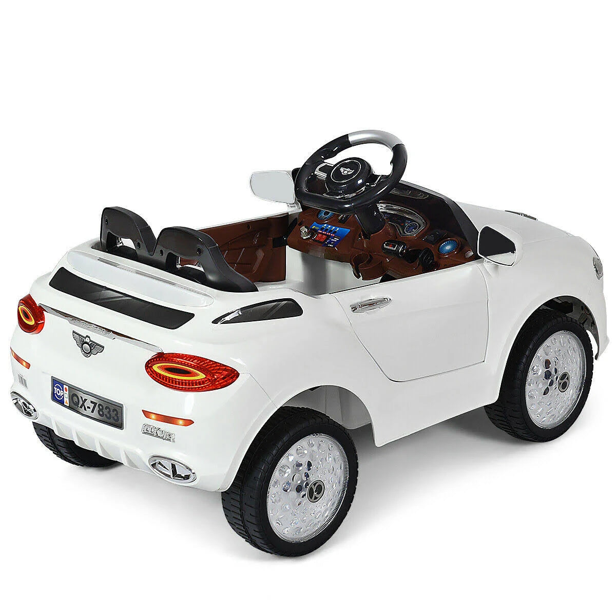 White Kids Ride on Car with Remote Control U9645