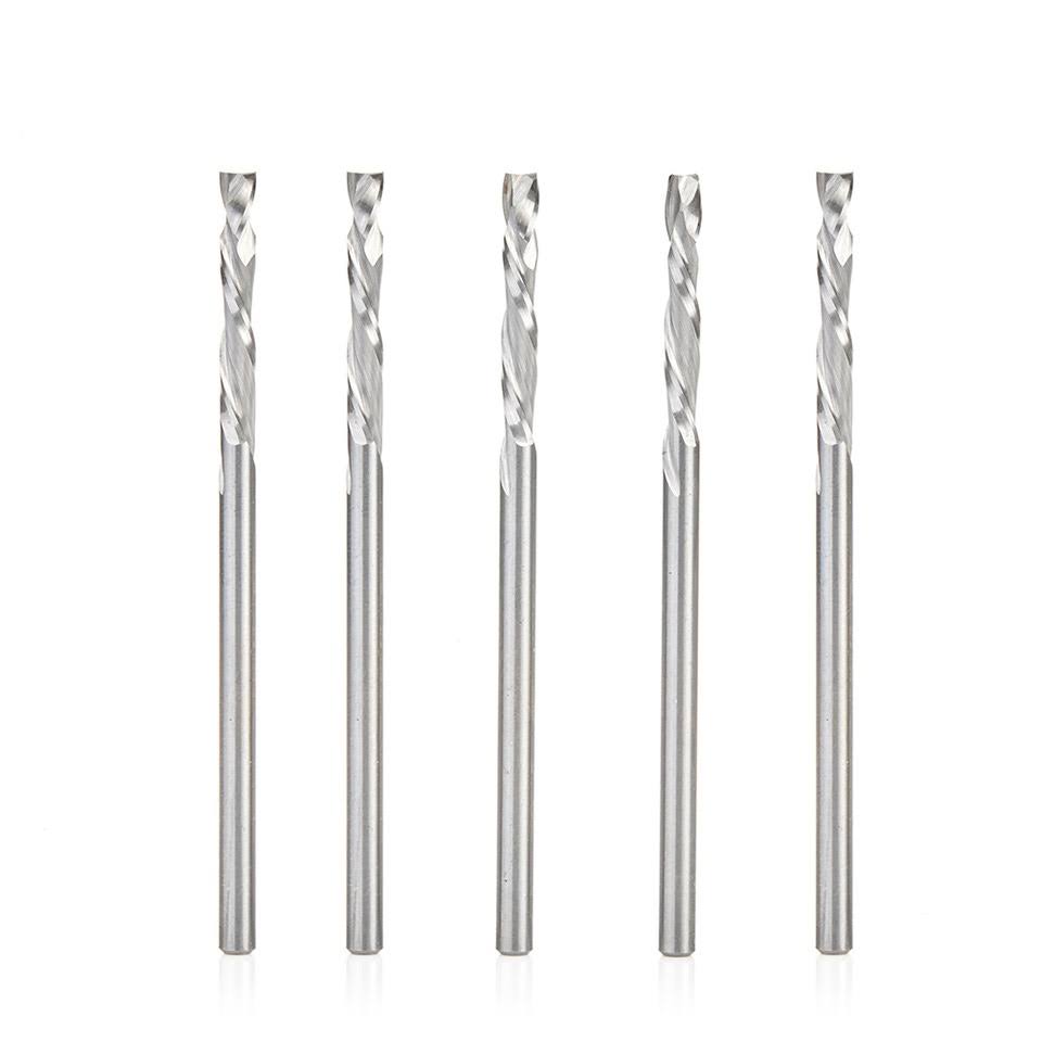 5-Pack Solid Carbide Mini Spiral Compression Router Bits A65825