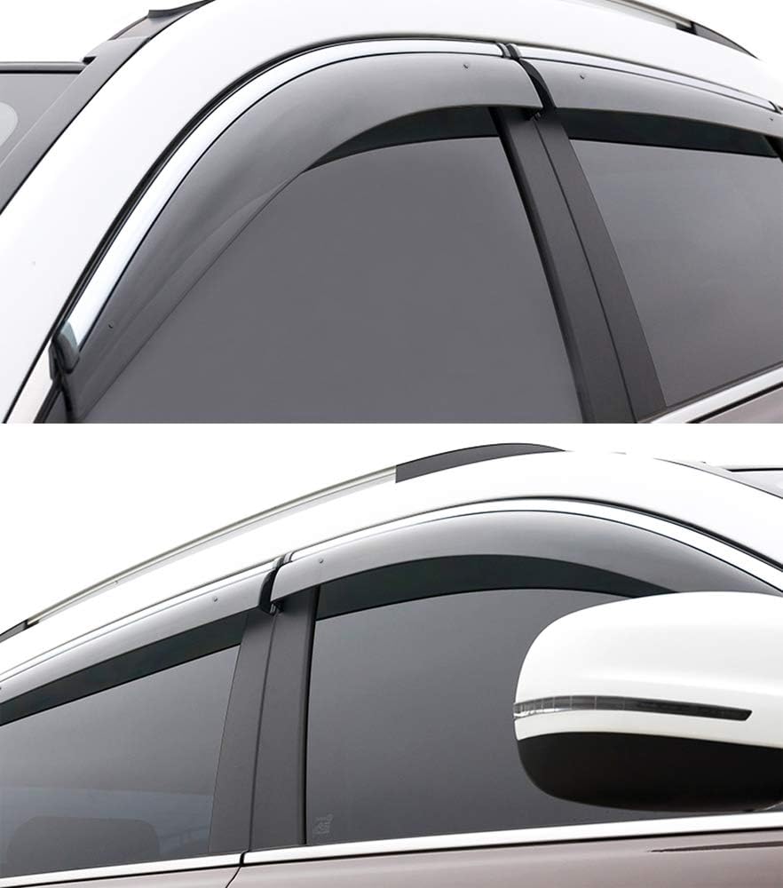Car Window Visor Vent Shade Deflector Sun/Rain/Fog Guards R1877