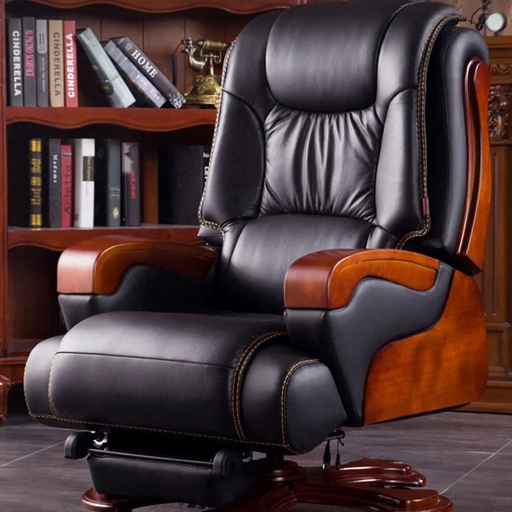 Leather Recliner Ergonomic Computer Massage Chair J289