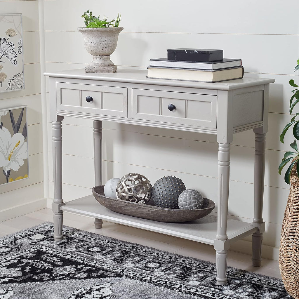 Vintage Grey 2-Drawer Console Table N37088