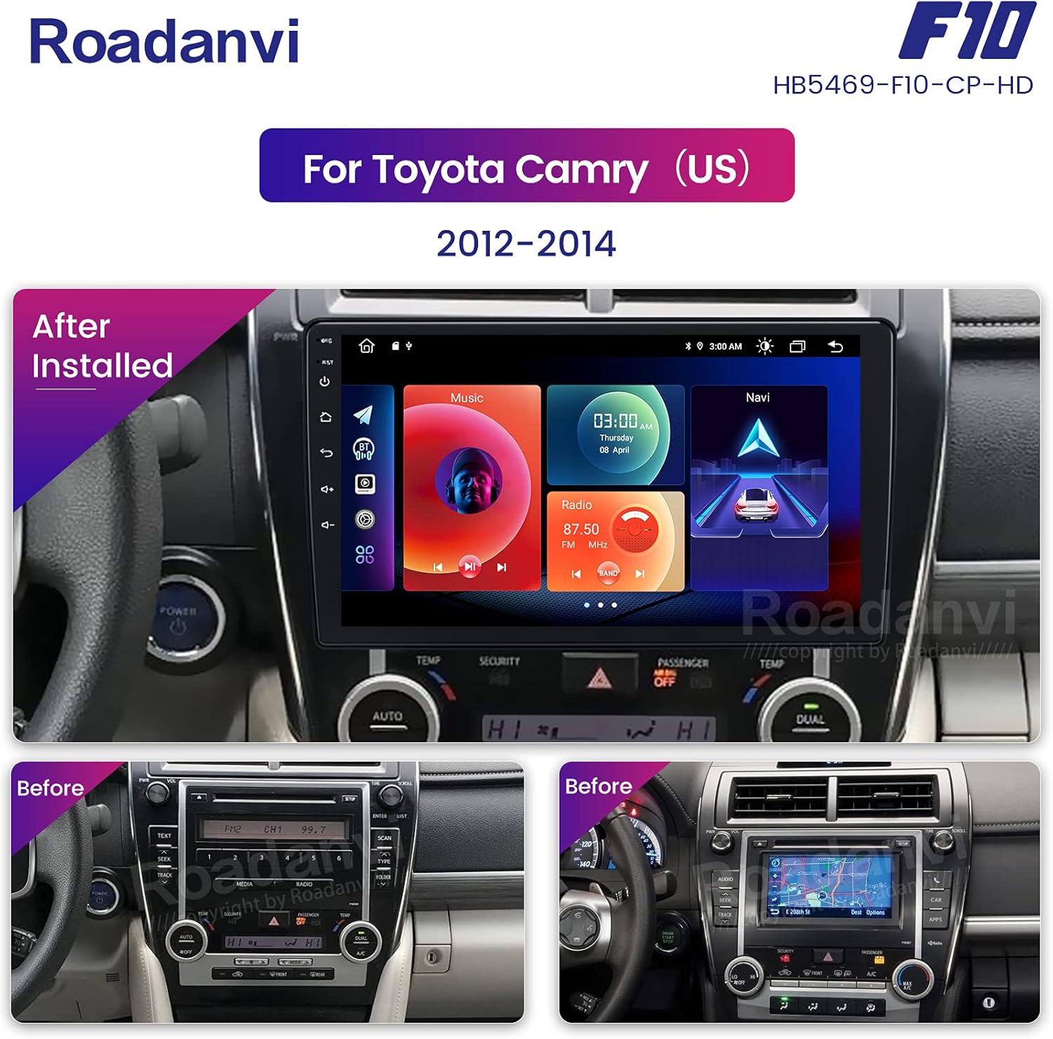 Car Stereo Bluetooth Radio with 1280x720 IPS Touch Screen U92223