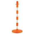 Safety Orange / White Striped Stanchion, 6 pk Q158662