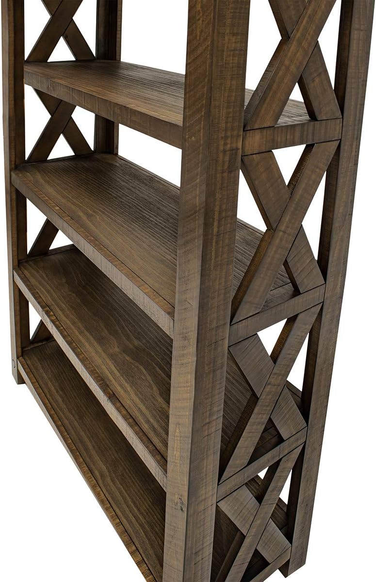Brown Open Shelf Bookcase Z4128
