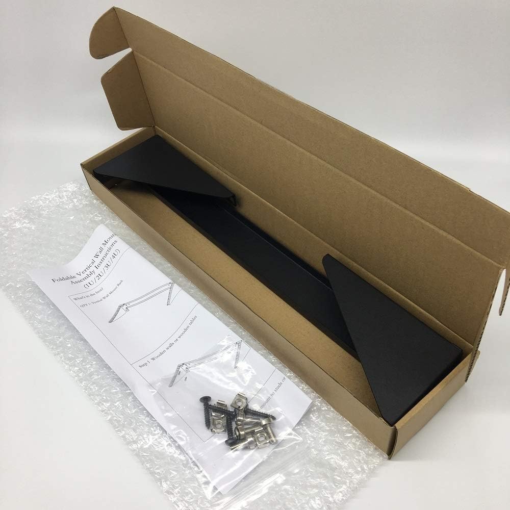 3U Lightweight Foldable Wall Mount Patch Panel Bracket, 19 inch Steel, Pack of 2 I700757