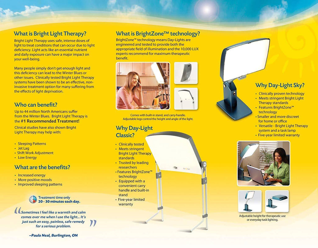 10,000 Lux Bright Light Therapy Lamp F6262