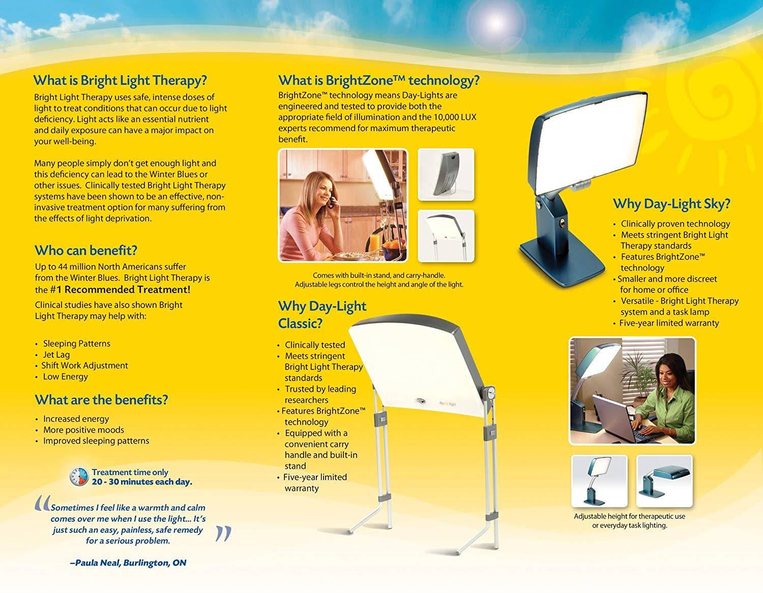 10,000 Lux Bright Light Therapy Lamp F6262