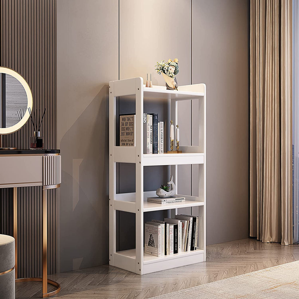 White 4-Bookshelf Cube Storage Display Rack Y53843